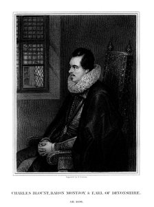 查尔斯·布朗特（Charles Blount），德文郡第一伯爵，英国朝臣兼士兵，1827年。
