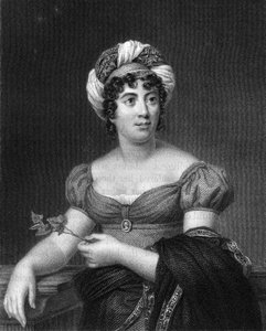 Germaine de Stael，法国作家，小说家和政治宣传家，1836年。 作者 E.斯克里文