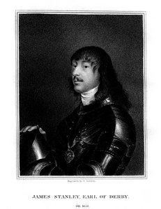 詹姆斯·斯坦利（James Stanley），德比第七伯爵，保皇党的支持者，1824年。 作者 E.斯克里文