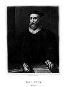 约翰·诺克斯（John Knox），苏格兰宗教改革家，1825年。 作者 E.斯克里文