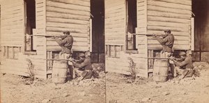 在荷兰峡谷附近执勤的有色人种纠察队》，1864年。 作者 E. 和 HT 安东尼