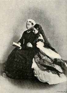 1871年4月，与比阿特丽斯公主Beat下，大约1897年。