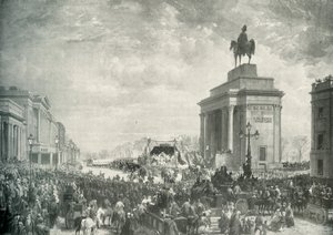 惠灵顿公爵的葬礼经过阿普斯利故居，1852年11月18日，c1897