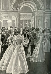 白金汉宫的国务招待会：威尔士亲王和公主的入口，建于1897年