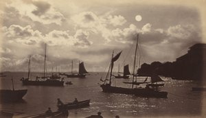 月光效应-巴拿马湾，1877年。 作者 爱德沃德·迈布里奇