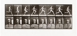 男人跑，从动物运动板65，1887年 作者 Eadweard Muybridge