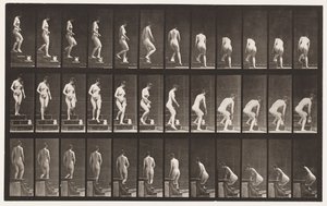 板块149.下楼梯;弯腰举起投手，1872-1885 作者 爱德沃德·迈布里奇
