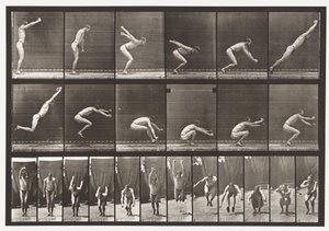 板块163.跳跃;站立跳远，1872-1885 作者 Eadweard Muybridge