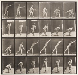 盘307.投掷铁盘，1872-1885 作者 Eadweard Muybridge