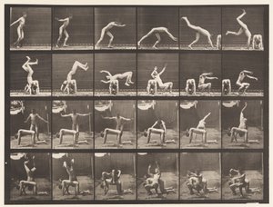 盘子364.用手在人的背上弹跳 作者 Eadweard Muybridge