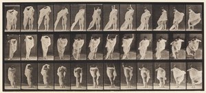 盘子416.厕所，穿上衣服 作者 Eadweard Muybridge