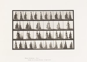 Plate 45. Walking Two Models Meeting, and Partly Turning 作者 爱德沃德·迈布里奇