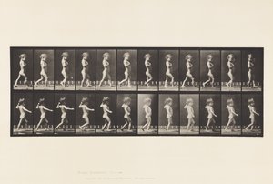 板540.A，弓腿;男孩; B，脊柱龋;女孩走路，1885年 作者 爱德沃德·迈布里奇