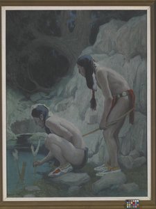 圣水（布面油画） 作者 欧文·欧文·库斯