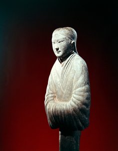 墓中人物的细节，可能来自沈西省（陶器）。 作者 东汉中文学校
