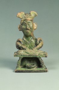 鱼贩图，墓葬，东汉，25-220（陶器）