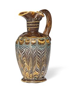 希腊核心成型玻璃杯（eneochoe），约公元前 2-1 世纪（彩绘玻璃 作者 东地中海学校