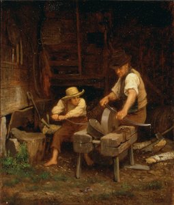 锐化镰刀，1864年 作者 伊士曼·约翰逊