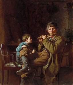 认真的学生，1881年 作者 伊士曼·约翰逊