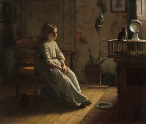 宠物，1856年 作者 伊士曼·约翰逊