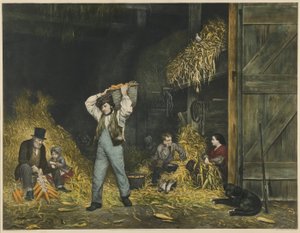 Husking，酒吧。 1861年 作者 伊士曼继约翰逊之后