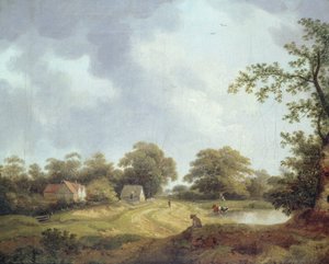 萨福克风景（布面油画） 作者 埃比尼泽·图尔（Ebenezer Tull）