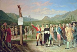 1606 年圣米格尔-德伊瓦拉建城（布面油画） 作者 厄瓜多尔学校