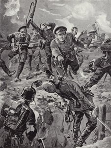 1916年7月20日，法国德尔维尔伍德，下士和约瑟夫戴维斯下士和刺刀一起划船