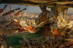 斯特拉迪瓦里在他的工作室，1913年。