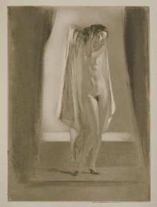 女人出浴，西多妮-加布里埃尔-科莱特（Sidonie-Gabrielle Colette，1873-1954 年）为 1930 年出版的《Mitsou》绘制的插图（蚀刻版画和干点版画）