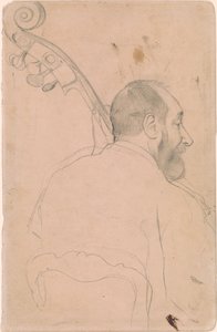 Achille Gouffe，巴黎歌剧院的低音提琴手 作者 埃德加·德加