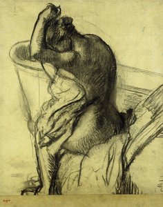 沐浴后；阿佩尔·勒·贝恩，1899年 作者 埃德加·德加