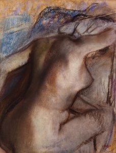 洗完澡后，女人自己干 作者 埃德加·德加
