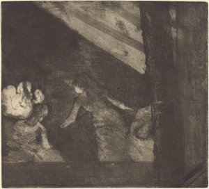 在Aux Ambassadeurs咖啡馆，18791880。 作者 埃德加·德加