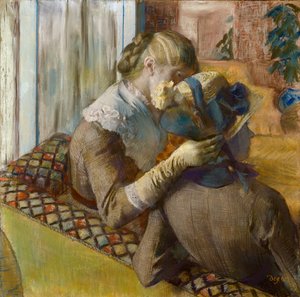 在1881年的Milliners。 作者 埃德加·德加