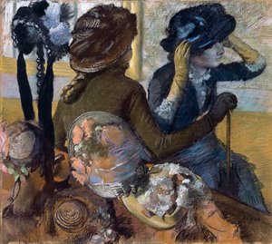 在Milliners，1882年 作者 埃德加·德加