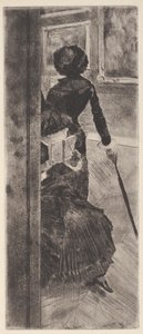卢浮宫：La Peinture（玛丽-卡萨特）（蚀刻版画和水印版画） 作者 埃德加·德加