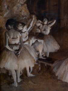 现场芭蕾重复（细节）。 1874. 布面油画。 作者 埃德加·德加