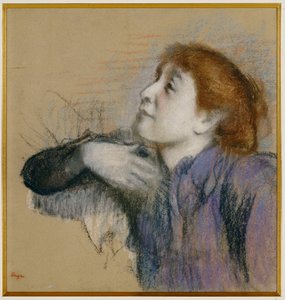 女人的半身像，c.1880-85 作者 埃德加·德加
