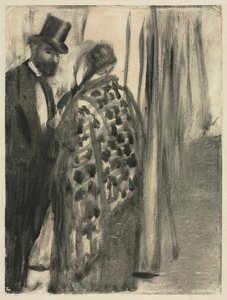 对话：LudovicHalévy和枢机主教夫人，对话，1880-1883年。 作者 埃德加·德加
