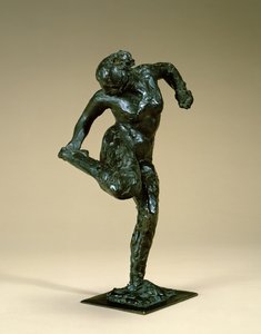 舞者抱着她的脚，c.1900-10（青铜）