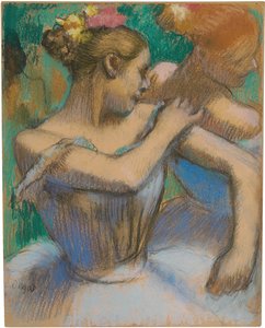 舞者调整肩膀，c.1896-99 作者 埃德加·德加