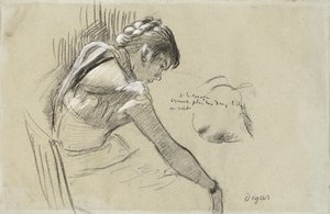 休息的舞者；静止的舞者，1879年 作者 埃德加·德加