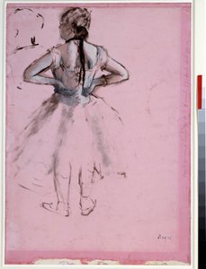 Dancer from back, hands on hips Essence on pink paper by Edgar Degas (1834-1917) 1873 Dim. 0,39 x 0,27 cm Paris, Musee du Louvre 作者 埃德加·德加