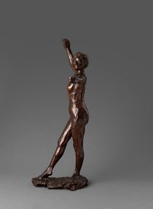 舞者准备跳舞，右脚向前，舞蹈准备，右脚向前，1895-1900年 作者 埃德加·德加