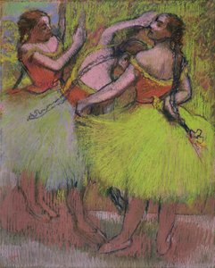 辫子头发的舞者 作者 Edgar Degas