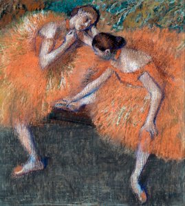 埃德加·德加（Edgar Degas，1834-1917 年）大约 1898 年绘制的“Deux danseuses”（两个舞者）尺寸 95.5x87 厘米 Dresden State Art Collections Dresden 作者 埃德加·德加