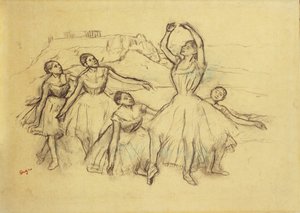 舞者团体，约1890-95年 作者 埃德加·德加