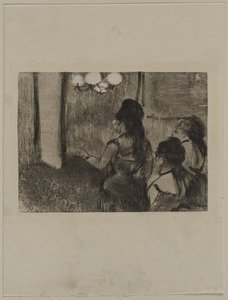 在沙龙中c。 1880年代。 作者 埃德加·德加