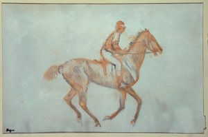 慢跑骑师，约1881年 作者 埃德加·德加